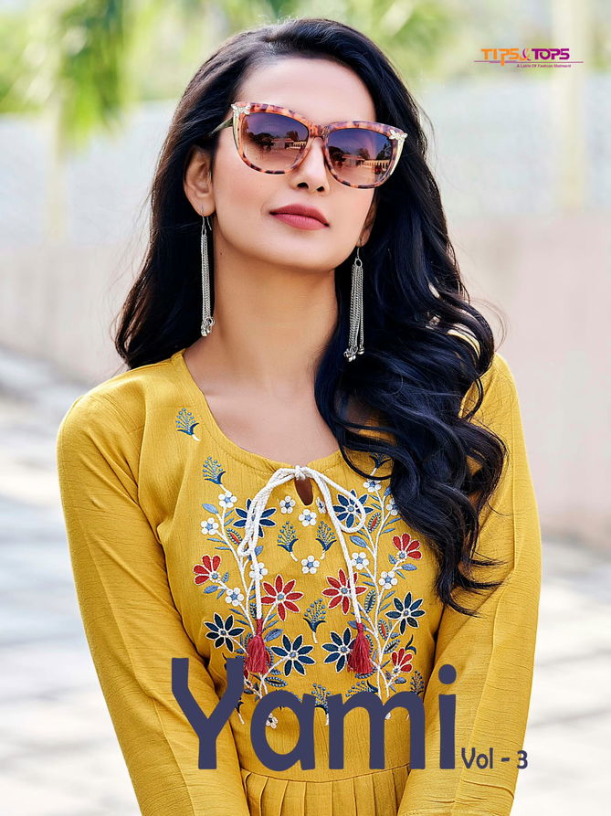 Tip Tops Yami 3 Tunic Style Fancy Wear Wholesale Designer Kurtis